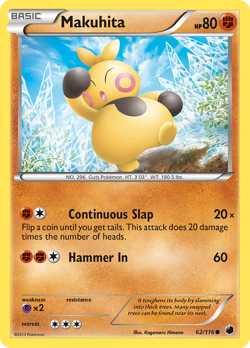 Makuhita 62/116 Common | Plasma Freeze | Pokemon Card - Image 1