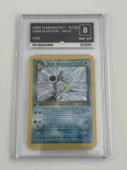 Pokemon Card - Dark Blastoise 1st Edition - 2000 Rocket Holo 3/82 - Grade 8 - Image 1