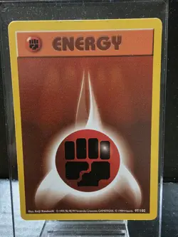 Fighting Energy 97/102 Shadowless Base Set LP/LP+ Pokemon TCG - Image 1