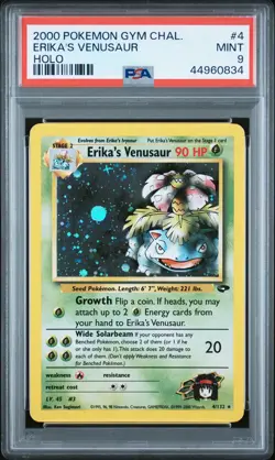 Erika's Venusaur 4/132 Holo Rare Unlimited Gym Challenge Pokemon PSA 9 MINT - Image 1