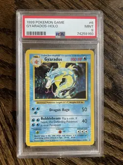 1999 POKEMON BASE SET UNLIMITED #6 GYARADOS - HOLO PSA 9 - Image 1