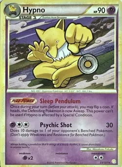 Hypno 23/123 Rare HeartGold & SoulSilver Pokemon Lightly Played - Image 1