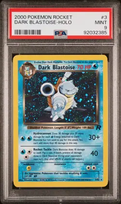 2000 POKEMON ROCKET #3 DARK BLASTOISE-HOLO PSA 9 - Image 1