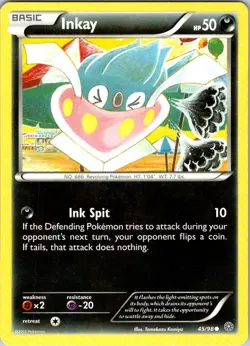 Inkay 45/98 Common Ancient Origins Pokemon Reverse Holo Lightly Played - Image 1