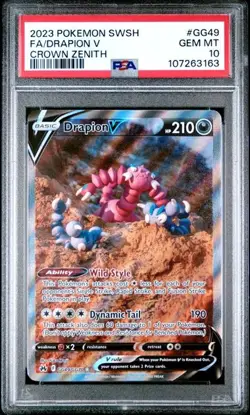 Pokemon Drapion V Crown Zenith Galarian Gallery Full Art #GG49 PSA 10 Gem Mint - Image 1