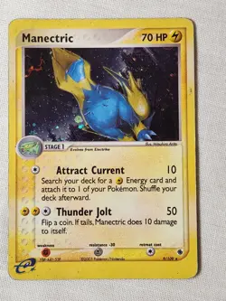 Played (HP) Manetric - Holo #9 Ruby and Sapphire Pokemon TCG - Image 1