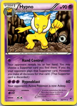 POKEMON HYPNO 36/111 RARE FURIOUS FISTS NM/M - Image 1