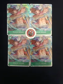 One Piece TCG Dracule Mihawk ST12-003 SR NM playset x4 - Image 1