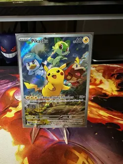 Pikachu SVP027 - Pokemon TCG Scarlet & Violet Promo Illustration Rare SEALED NM - Image 1