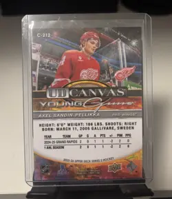 Axel Sandin-Pellikka 2025-26 Upper Deck UD Canvas Young Guns Rookie #C-212 - Image 2