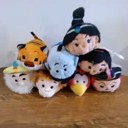 Original Disney Store Complete Set of 8 Aladdin Tsum Tsums inc Genie Jasmine - Image 1
