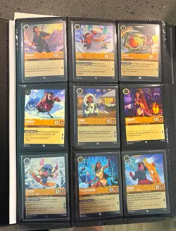 Disney Lorcana Winterspell Card lot Binder Included - Image 1