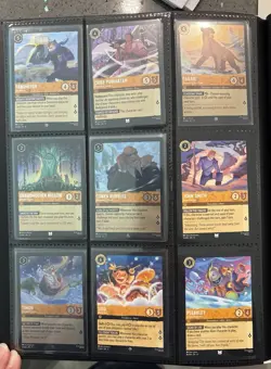 Disney Lorcana Winterspell Card lot Binder Included - Image 2