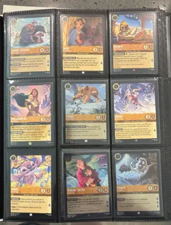 Disney Lorcana Winterspell Card lot Binder Included - Image 3