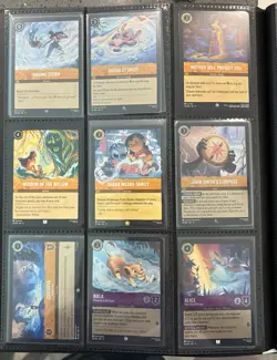Disney Lorcana Winterspell Card lot Binder Included - Image 4