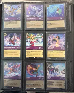 Disney Lorcana Winterspell Card lot Binder Included - Image 5