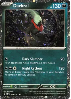 Darkrai (Cosmos Holo) 136/197 Rare Miscellaneous Cards & Products Pokemon NM - Image 1