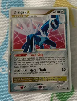 AUTHENTIC 2008 Pokemon Card Dialga LV.X (Diamond & Pearl Black Star Promo 17) - Image 1