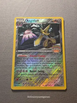 Pokemon Regional Championship AEGISLASH 85/146 Reverse Holo Promo - Image 1