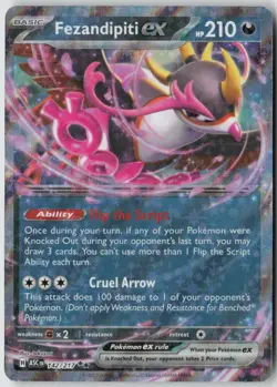 Fezandipiti ex 142/217 Double Rare Ascended Heroes Pokemon Holo Near Mint - Image 1