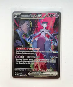 Pokemon TCG Team Rocket's Mewtwo ex 231/182 Destined Rivals Ultra Rare Holo - Image 1