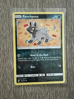 Pokemon Team Up Poochyena 086/181 Reverse Holo. - Image 1