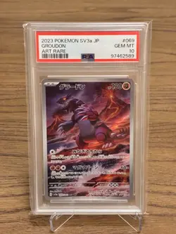PSA 10 Groudon AR 069/062 Art Rare Raging Surf 2023 Pokemon Card Japanese - Image 1