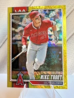 2026 Topps Series 1 Mike Trout Yellow Holo Foil /399 (# 350) - Image 1