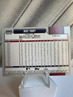 2026 Topps Series 1 Mike Trout Yellow Holo Foil /399 (# 350) - Image 2