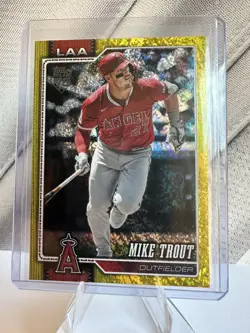 2026 Topps Series 1 Mike Trout Yellow Holo Foil /399 (# 350) - Image 3