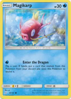 x4 Magikarp - 29/181 - Common Pokemon SM9 Team Up M/NM English - Image 1