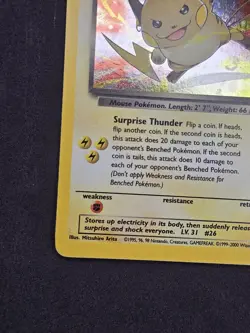 Pokemon Dark Raichu Holo Card Team Rocket Secret Rare 83/82 LP SWIRL - Image 4