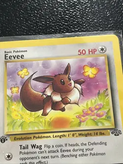WotC Eevee 51/64 Jungle 1st edition Regular Common 50 HP English Himeno - Image 5