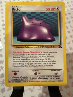 Pokemon Ditto 18/62 Fossil Unlimited Rare English (Non-Holo) - Image 1