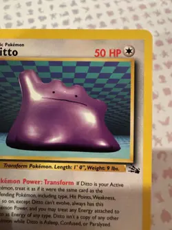 Pokemon Ditto 18/62 Fossil Unlimited Rare English (Non-Holo) - Image 3