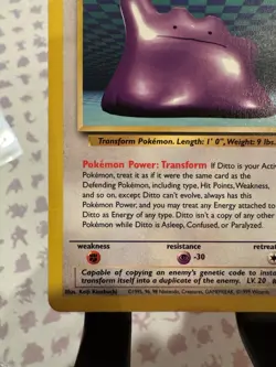 Pokemon Ditto 18/62 Fossil Unlimited Rare English (Non-Holo) - Image 5