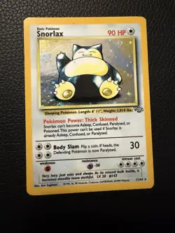 Pokemon TCG Snorlax Jungle 11/64 Holo Unlimited Holo Rare - Image 1