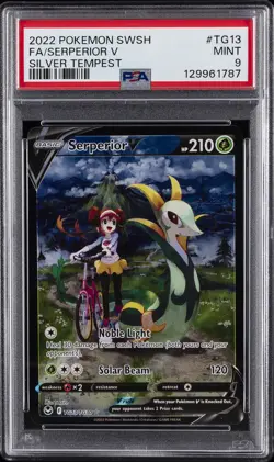 2022 POKEMON SWORD & SHIELD SILVER TEMPEST #TG13 FULL ART/SERPERIOR V PSA 9 - Image 1