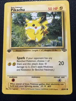 1999 Pokemon Jungle 1st Edition Pikachu #60/64 - Image 1