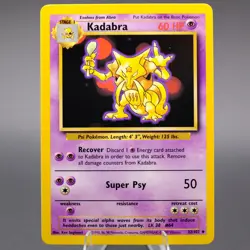 Kadabra 032/102 Uncommon Base Set Pokemon TCG NM - Image 1