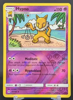 Pokemon Hypno #60/149 English Sun & Moon Reverse Holo - Image 1