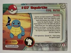 Topps Pokemon Squirtle #07 Chrome TV Animation Edition - Image 5