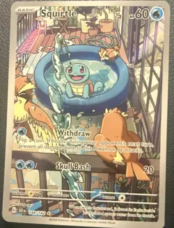 Pokemon Squirtle 148/142 SV07 Stellar Crown Illustration Rare Full Art Holo - Image 1