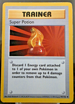 Super Potion Trainer 1999 Base Set Shadowless Uncommon 90/102 NM/LP Pokemon TCG - Image 1