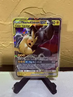 Pikachu & Zekrom GX 33/181 SM-Team Up Ultra Rare TAG TEAM GX Holo 240 - Image 1
