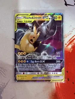Pikachu & Zekrom GX 33/181 SM-Team Up Ultra Rare TAG TEAM GX Holo 240 - Image 3