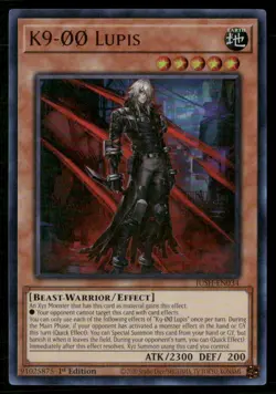 K9-00 Lupis JUSH-EN034 Ultra Rare Yu-Gi-Oh 1st Edition Near Mint - Image 1