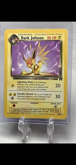Pokemon Card Team Rocket Dark Jolteon 38/82 Uncommon - Image 1