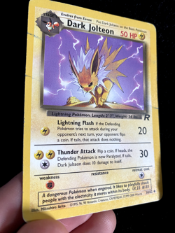 Dark Jolteon Team Rocket 38/82 Pokemon Card WOTC Uncommon - MP - Image 3