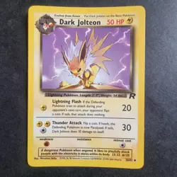 38/82 Dark Jolteon NM Team Rocket Uncommon Pokemon TCG Card 1999-2000 - Image 1